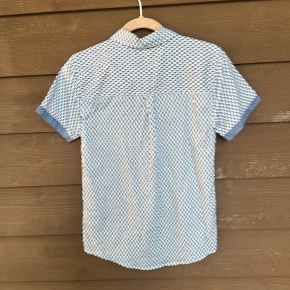 NWT Ben Sherman Boys Blue and White Casual Button Down Shirt size 18 - Picture 6 of 6